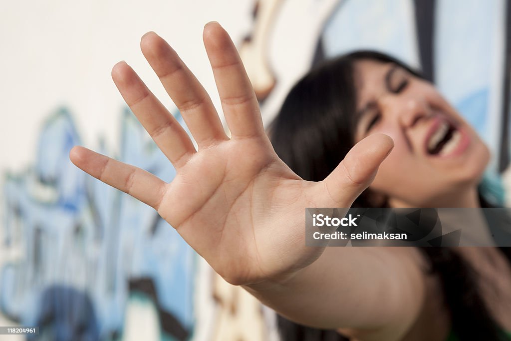 Young woman screaming  Adult Stock Photo