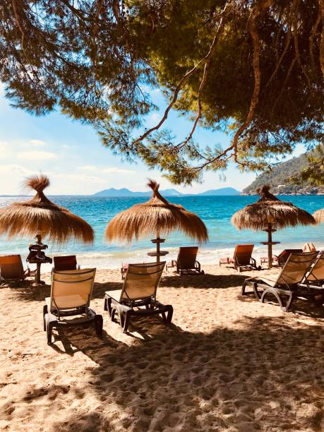 istock Beach lies on Mallorca Beach, Spain 1182051101