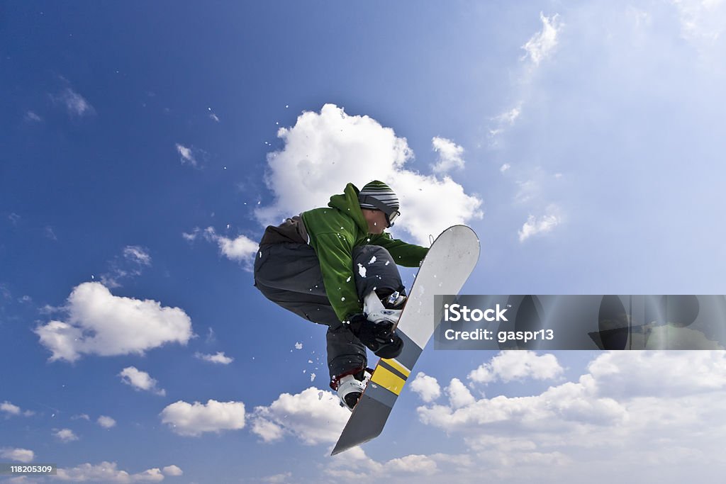 Snowboarden stunts - Lizenzfrei Hochspringen Stock-Foto