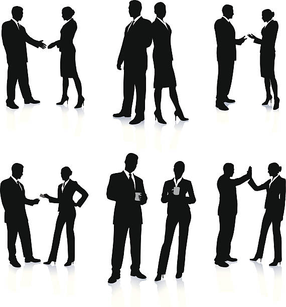Young business people silhouettes http://www.bannerimage.com/istock/a_bw.gif silhouette of a thanksgiving greetings stock illustrations