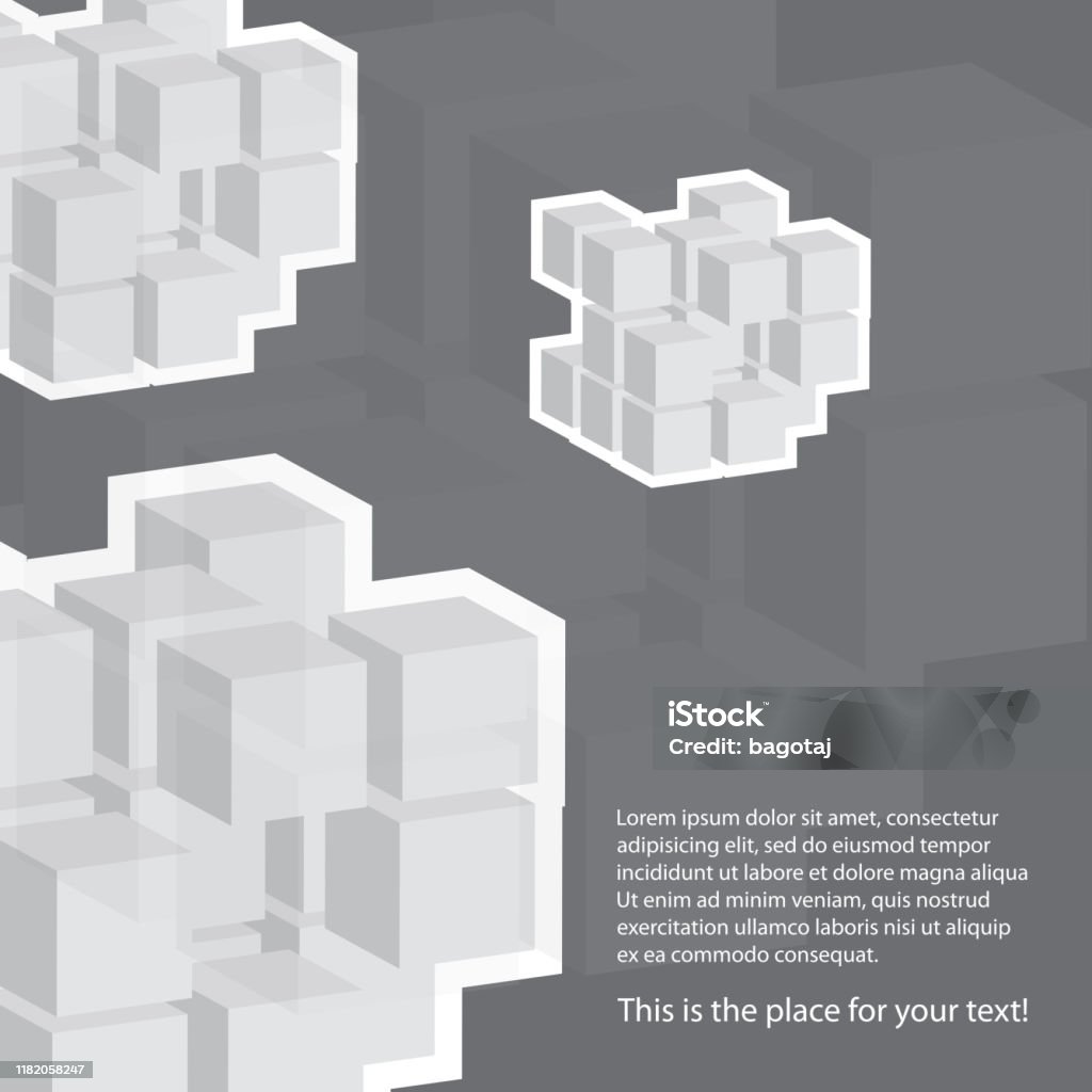 Layout Cubic 3d Cubic Structures Layout Stock Illustration - Download Image Now ...