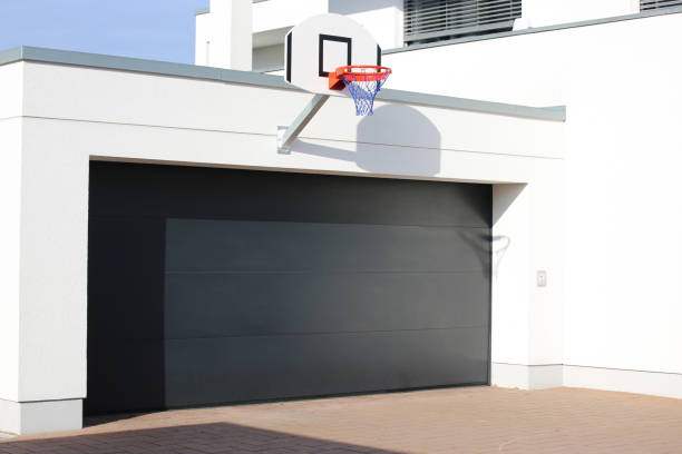 istock Modern new garage door (sectional door) 1182059865