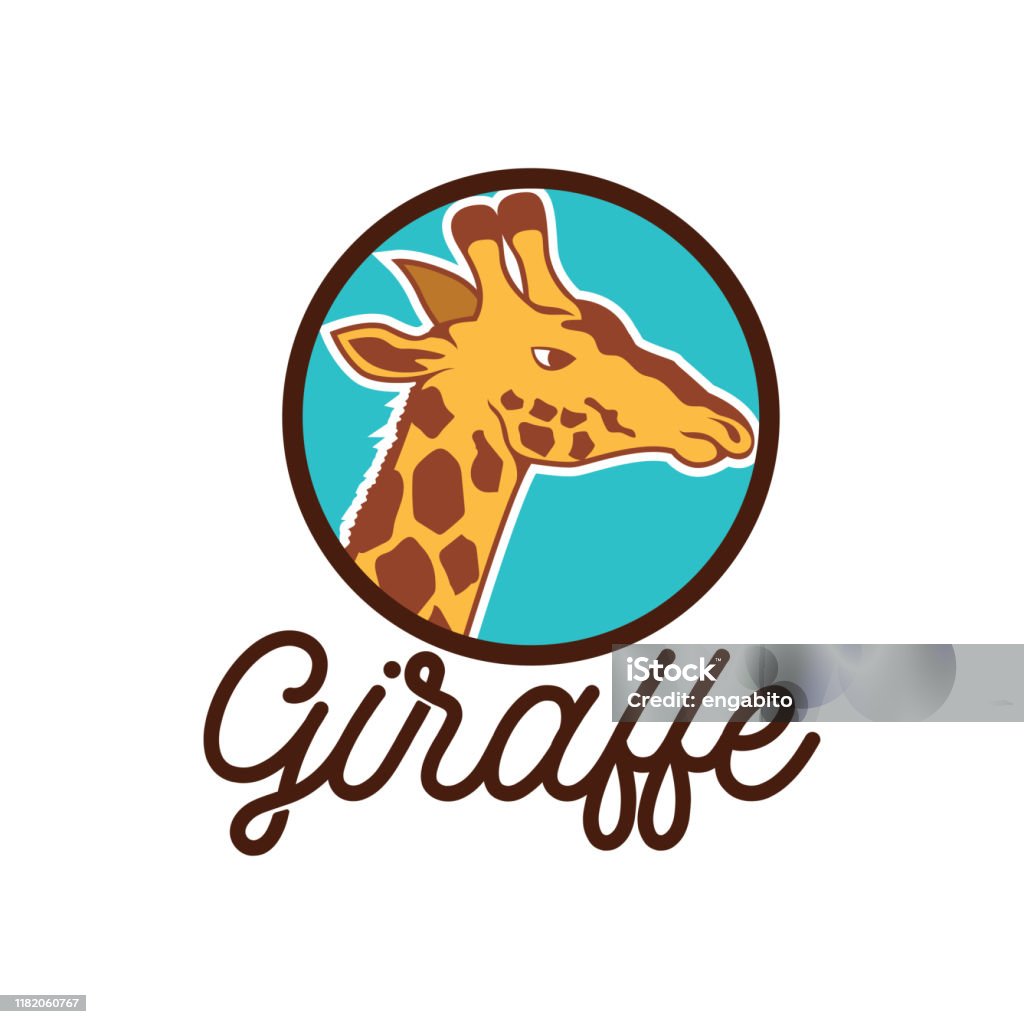 Vetores de Ícone Do Giraffe Isolado No Fundo Branco Ilustração Do Vetor