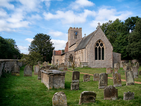 Westham, UK - Aug 27, 2021: St Mary's church at Westham in East Sussex, UK