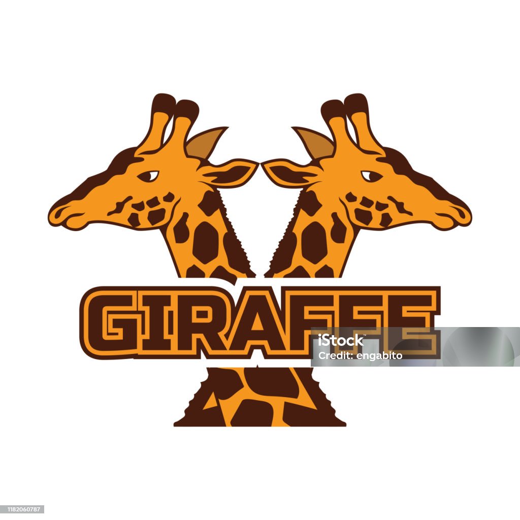 Vetores de Ícone Do Giraffe Isolado No Fundo Branco Ilustração Do Vetor
