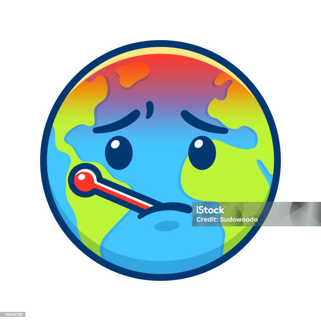 Ilustración de Tierra De Dibujos Animados Con Termómetro Calentamiento  Global y más Vectores Libres de Derechos de Planeta Tierra - iStock