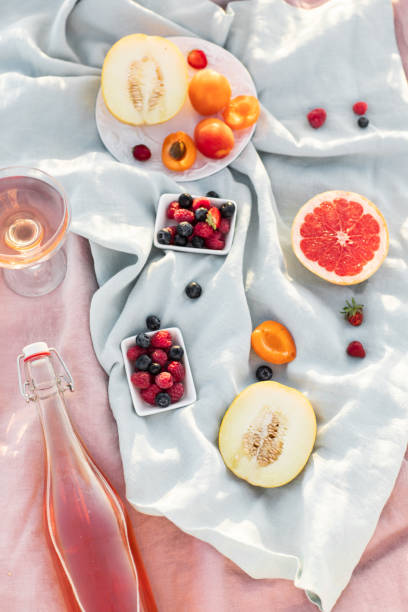 istock Beautiful summer picnic on the beach. 1182073142