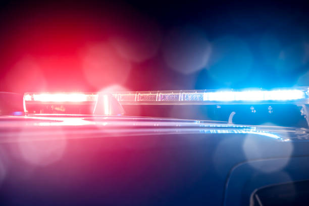 Police Siren Police red and blue lights emergency siren stock pictures, royalty-free photos & images