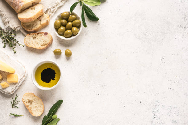 istock Mediterranean food background 1182078023