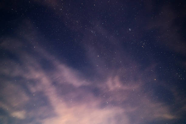 istock natural starry sky and motion blurred clouds background without montage 1182081433