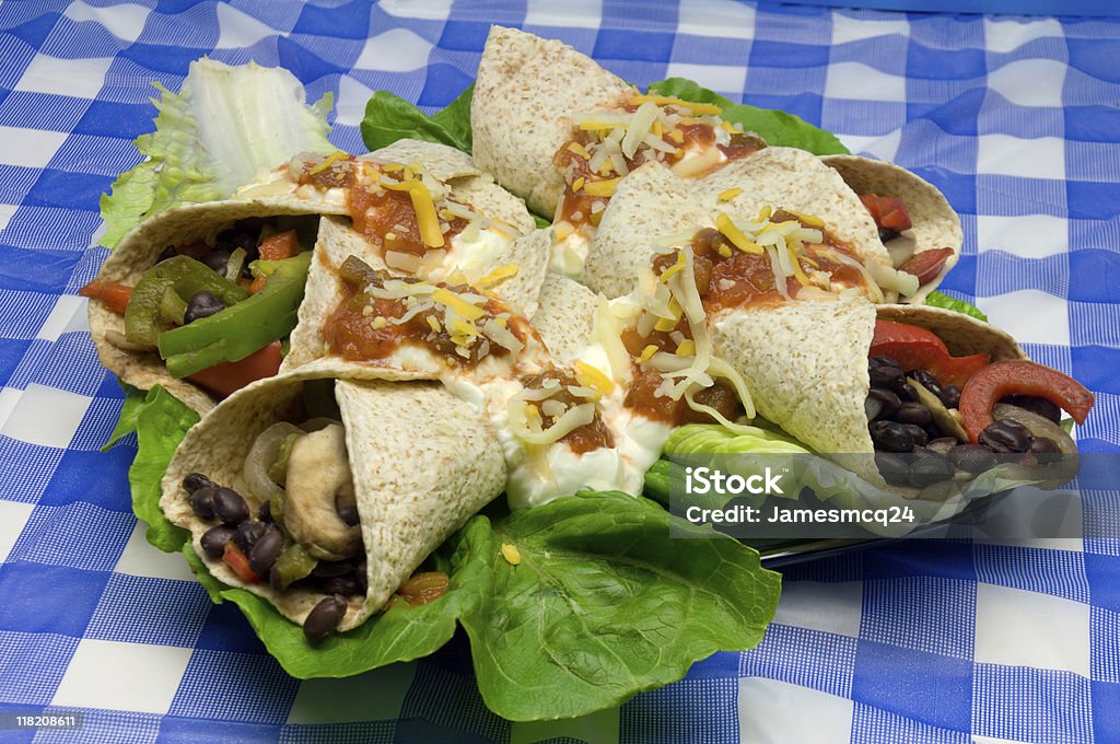 Mexikanische Fajitas aus schwarzen Bohnen - Lizenzfrei Bildkomposition und Technik Stock-Foto