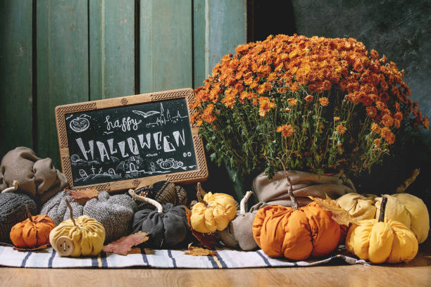 istock Textile pumpkins for home decor 1182089002