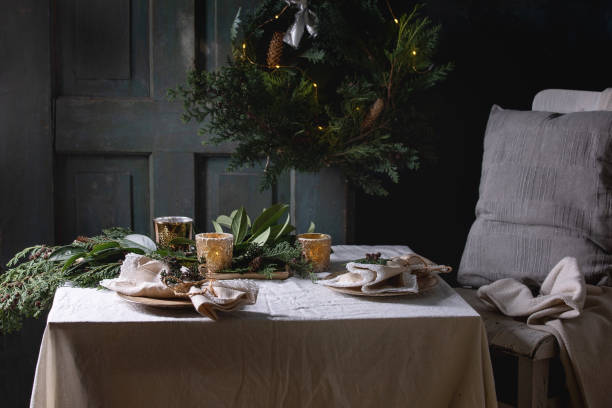 istock Christmas or New year table 1182089180