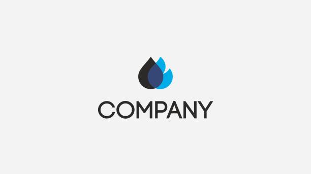 Gas and oil Logo design vector template. Drop of oil and blue flame Logotype concept Drop fire icon. Logo design vector template. Drop of oil and blue flame Logotype concept Drop fire icon. flame icons stock illustrations