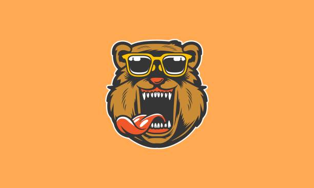 Cool Grizzly Bear Cartoon Mascot Download with the EPS file for any editable or scalable needs. skateboard tattoo stock illustrations