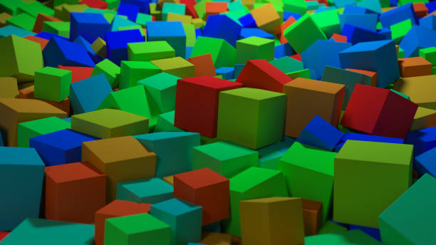 istock 3d rendering background with geometry shapes dropped on the floor 1182098816