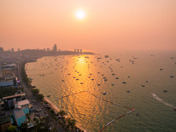 Amazing sunset in Pattaya, Thailand