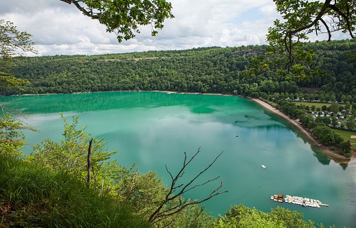 famous lake and campsite in the east of france