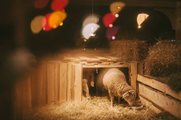 istock A nativity scene. Christmas market. 1182101066