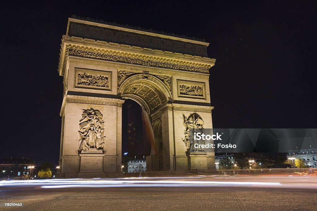 Arc De Triomphe, Paris France  Arch - Architectural Feature Stock Photo
