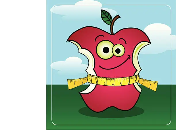 Vector illustration of Weight Loss Apple