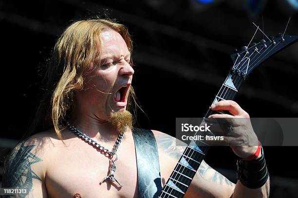 Death Metal Guitarist Playing Stock Photo - Download Image Now - Metal, Heavy Metal, Singer