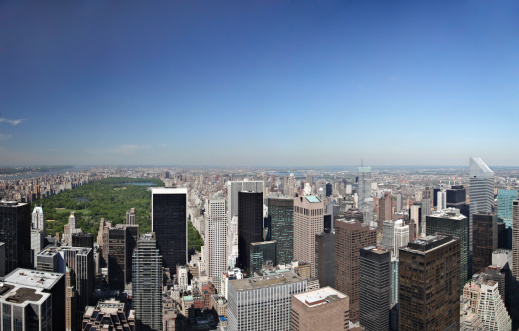 A panoramic view of the Manhattan skyscraper, New York City, USA