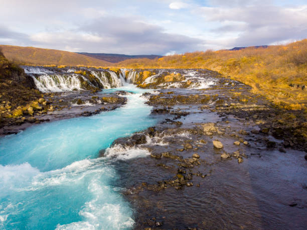 istock Beautiful Bruarfoss waterfall with turquoise water in Iceland. 1182115977