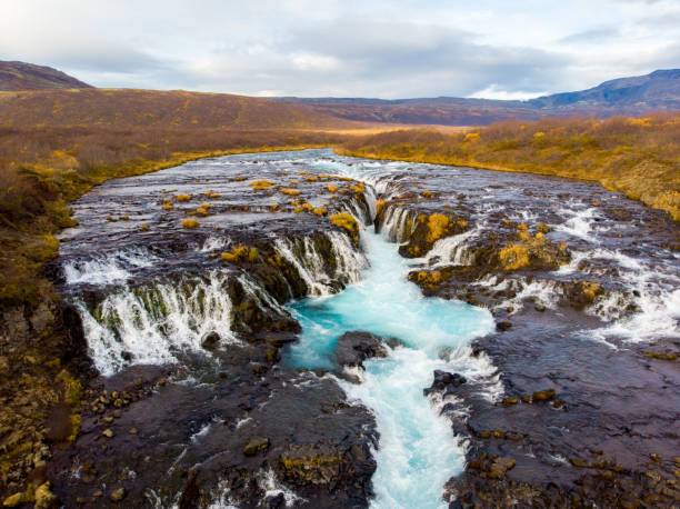 istock Beautiful Bruarfoss waterfall with turquoise water in Iceland. 1182116053