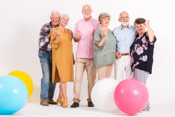 istock Senior people at the party 1182116068