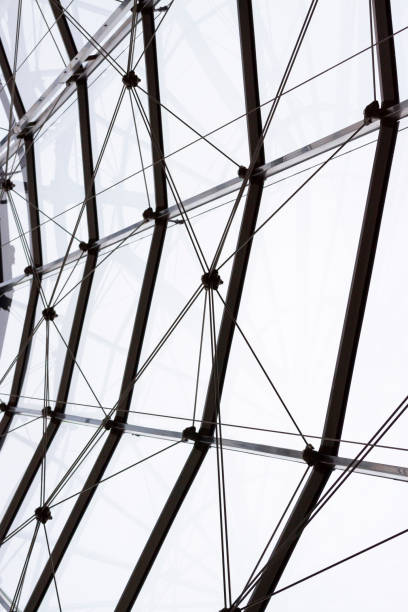 istock Glass wall with metal structure, background with copy space 1182117362