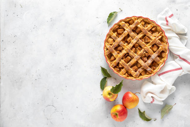 istock Apple pie. Traditional american apple pie with fresh apples and cinnamon 1182117406