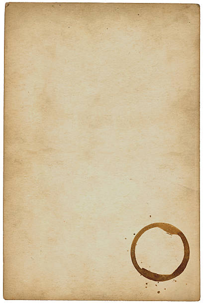 istock Old paper with foxing and ring stain 118212023
