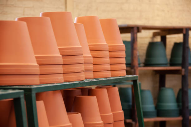 istock Group of terracotta clay pots 1182122399