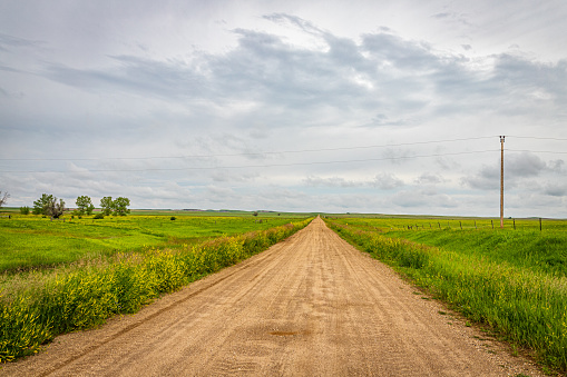 A view down a county road in Jackson County South Dakota.