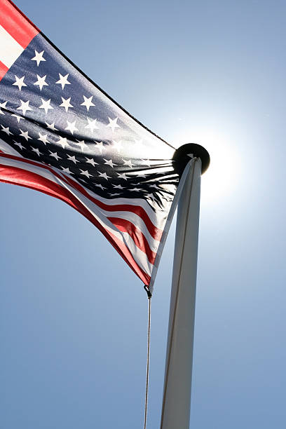 istock American flag with sun halo 118212523