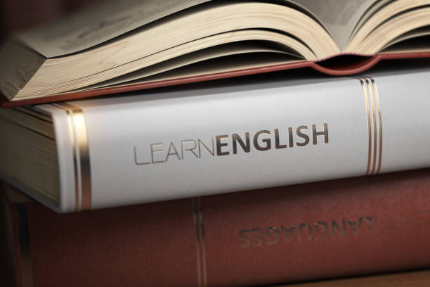 istock Learn English. Books and textbooks for English studying. 1182125640