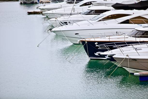 istock Expensive yachts at the pier 1182131239