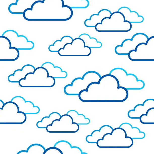 Vector illustration of Clouds Seamless Pattern