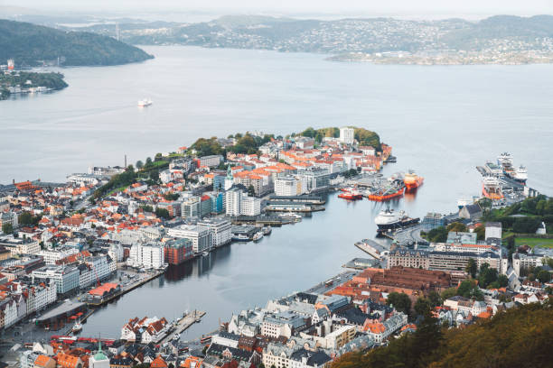 istock The harbor of Bergen, view from Floyen 1182143255