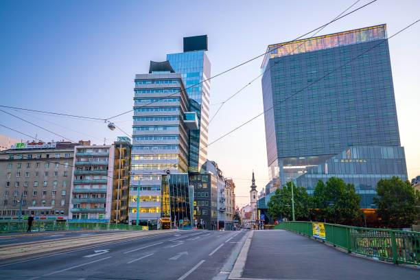 istock Modern buildig in downtown Vienna, Austria 1182143422
