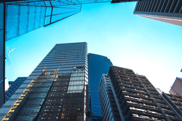 istock Modern office building close up in Hong Kong 1182143602