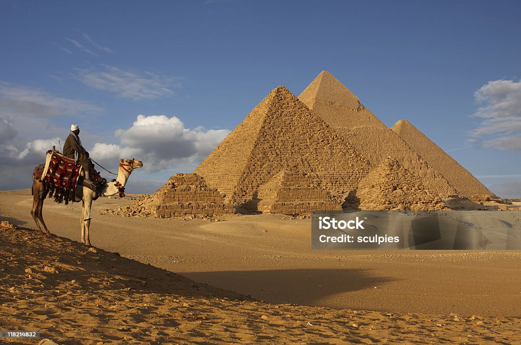 pyramids bedouin  Egypt Stock Photo