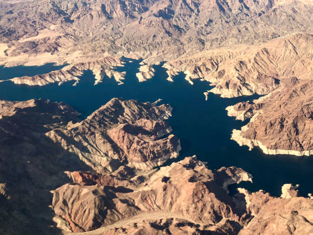 istock Rocky Mountains from Airplane with Lake 1182152238