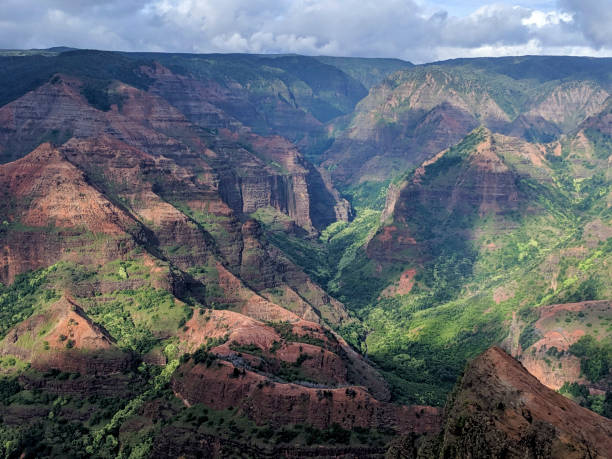 istock Waimea Canyon with Clouds 1182152295