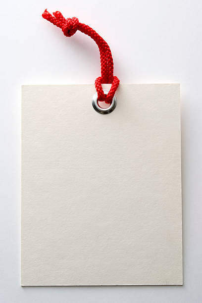 istock Isolated shot of blank large tag on white background 118215417