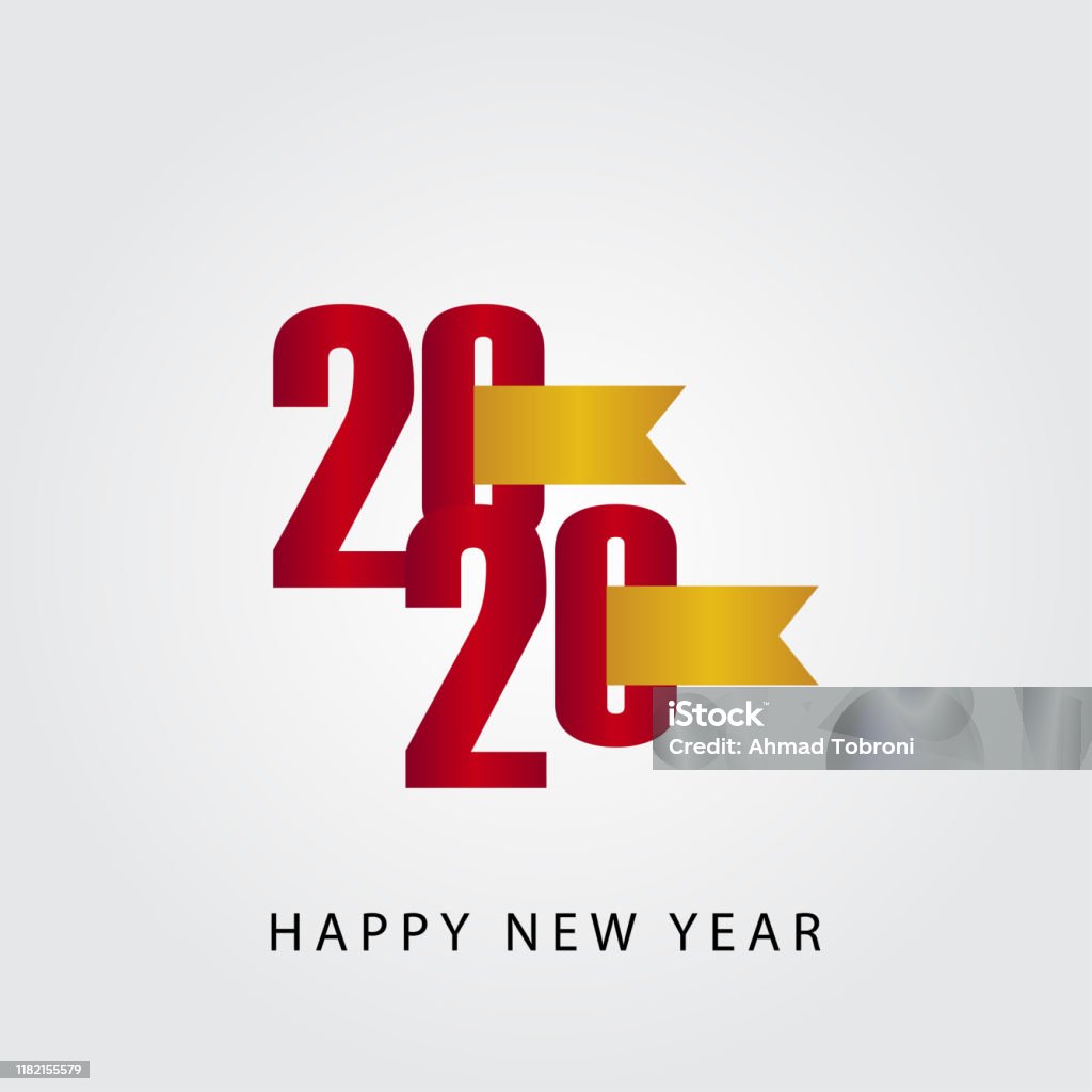 Happy New Year 2020 Celebration Vector Template Design ...