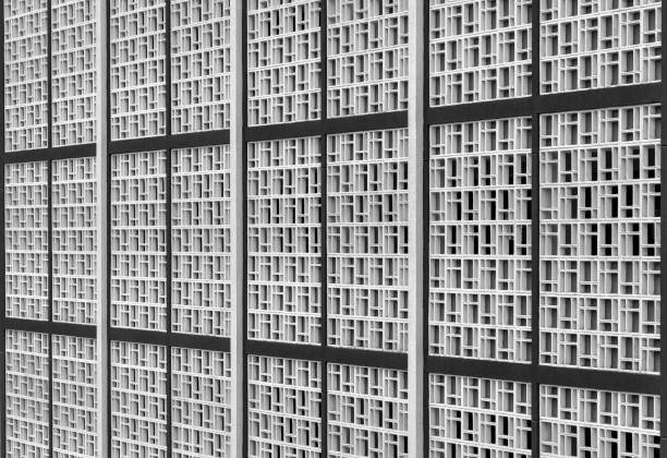 Black and white modern urban architecture