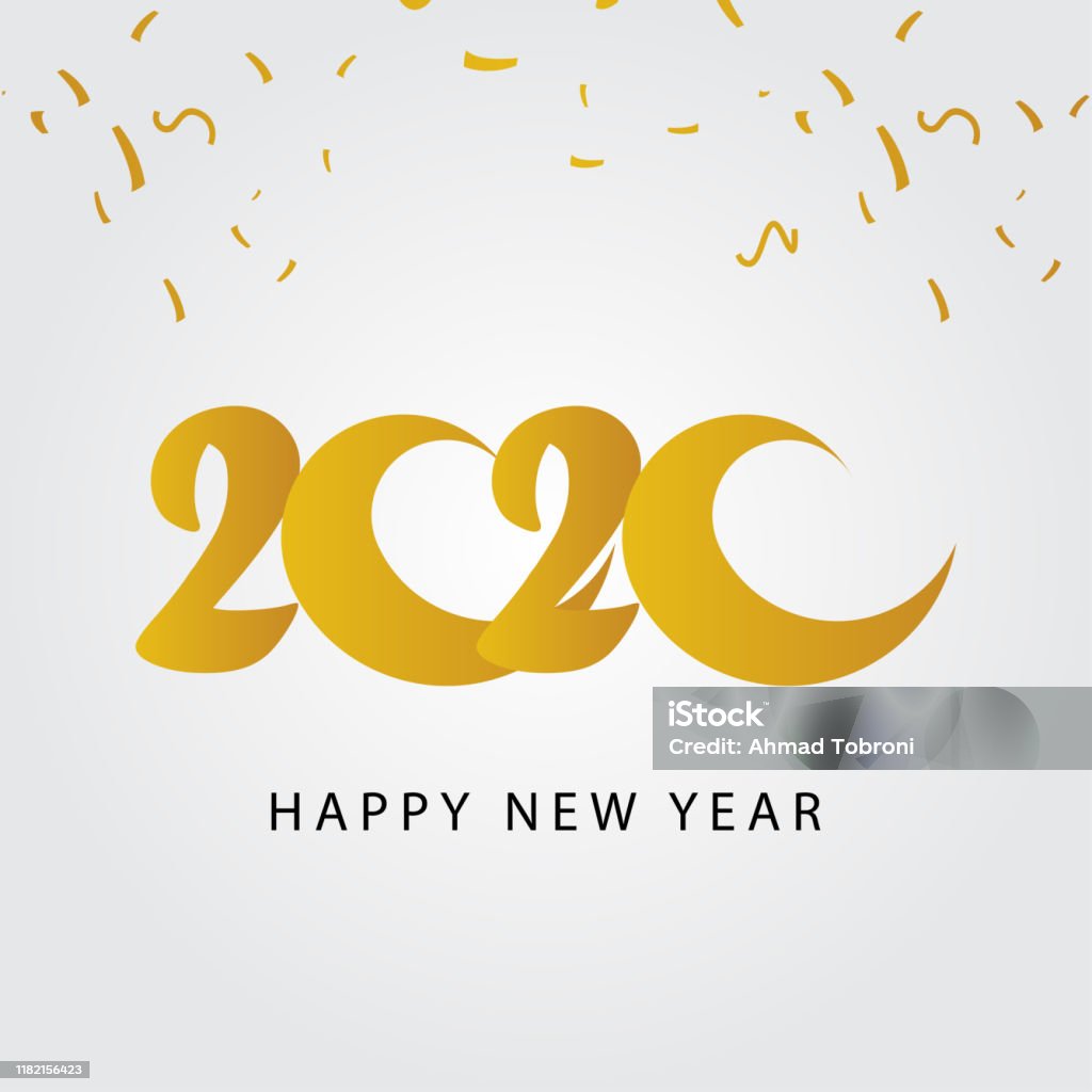 Happy New Year 2020 Celebration Vector Template Design ...