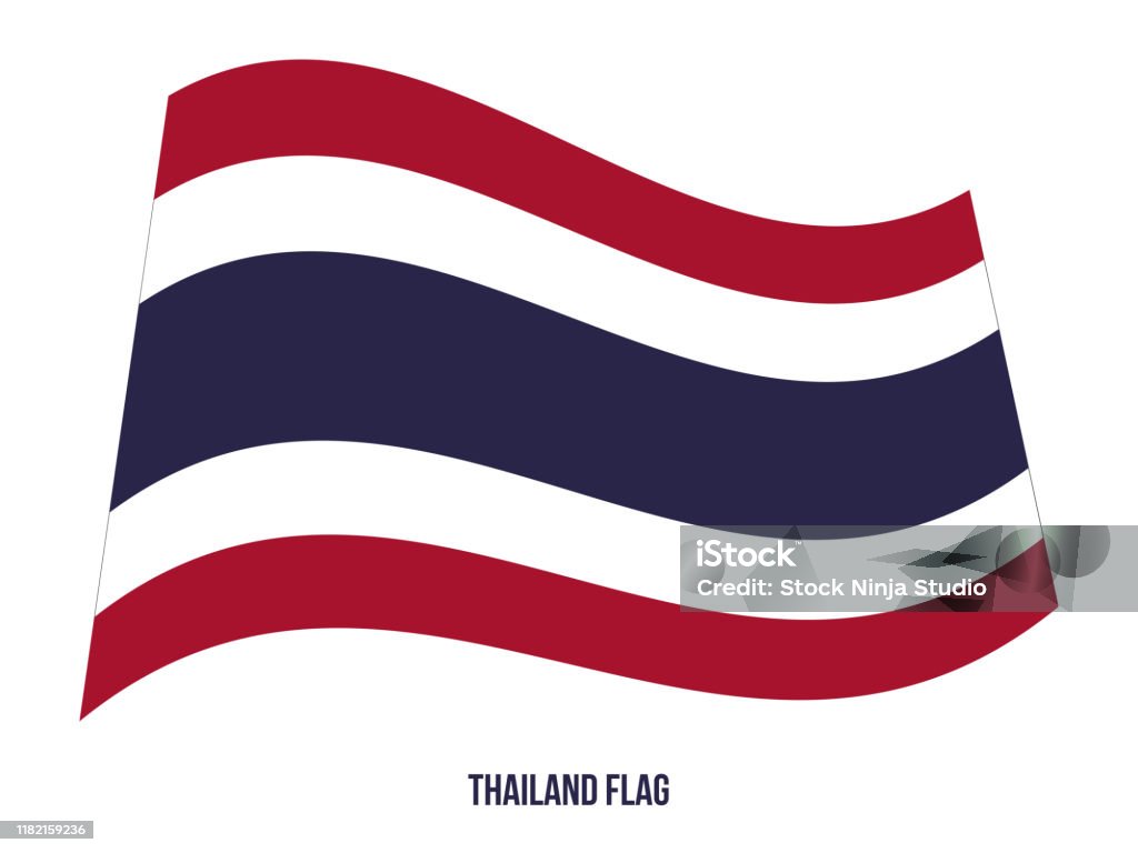 Thailand Flag Waving Vector Illustration On White Background Thailand  National Flag Stock Illustration - Download Image Now - iStock